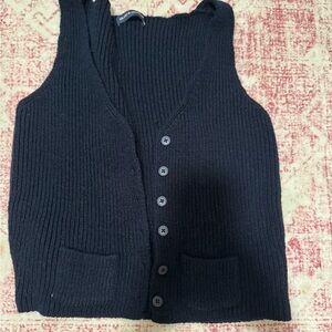 Navy Button-Up Brandy Top